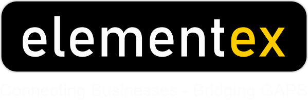 elementex logo black background