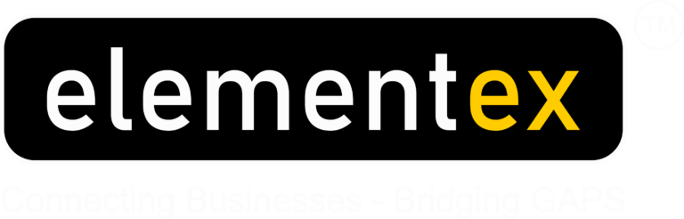 elementex logo (tm) dark background